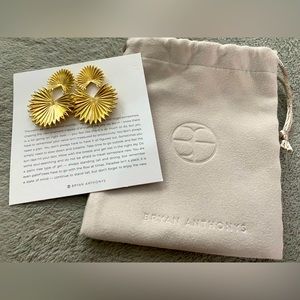 BRYAN ANTHONYS Gold Breathe statement earrings! Brand new!